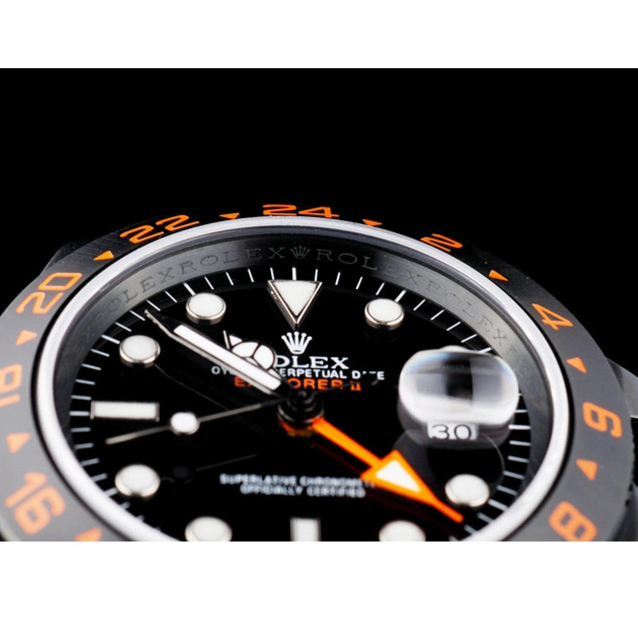 MiroTime 1028 Rolex Explorer Black Ceramic Bezel Black Dial Watch